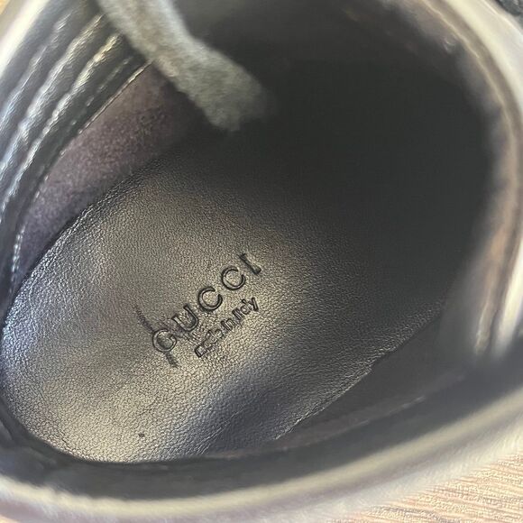 Gucci Coda High Top Sneakers Black Gold Chain Size 40.5 / Womens 10 US - Picture 9 of 10